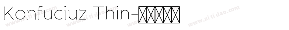 Konfuciuz Thin字体转换